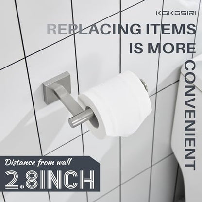 KOKOSIRI Toilet Paper Holder Tissue Paper Dispenser for Bathroom Toilet Roll Holder Wall Mounted, Brushed Nickel Stainless Steel B2008BR - color: Brushed Nickel, size: Vertical