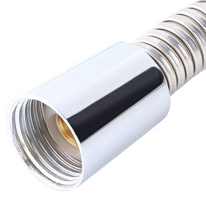 Extra Long Shower Hose 10ft/3metre, Stainless Steel | Rubber Inner Tube | Handheld Shower Replacement | Bathroom & RV | Pet Cleaning | Flexible & Kink-Resistant(Silver) - color: 10Ft Silver