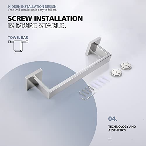 KOKOSIRI 12-Inch Single Towel Bar, Bathroom Kitchen Towel Holder, Wall Mounted SUS304 Stainless Steel Towel Rack, Polished Chrome, B4003CH-L12 - color: Polished Chrome, size: 12-Inch