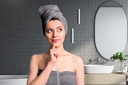 4 Piece Extra Large Bath Towels 30 x 60 Inches, Dark Grey | 100% Cotton, Larger & Lighter Weight, Quicker to Dry, Super Soft and Absorbent, Perfect for Bathroom - color: Dark Grey
