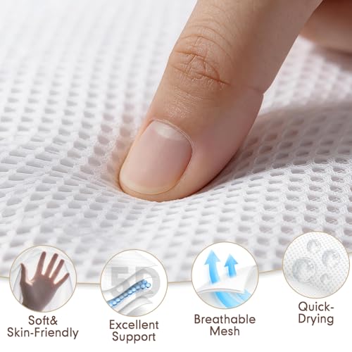 Deluxe Full Body Bath Pillow, 5D Bathtub Cushion - Stacking Cushions | Thickened Soft Relaxation Bathtub Pillow, Provides Support for The Neck, Back, and Shoulders— (Includes Bath Bombs)