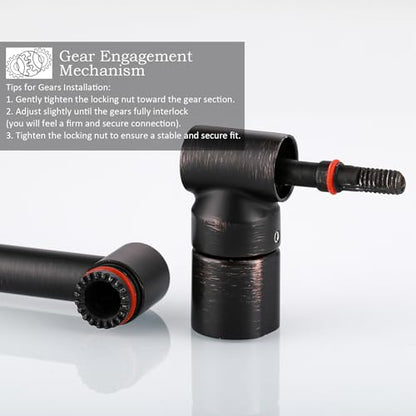 Shower Head Arm, Adjustable Shower Extension Arm for Rain Showerheads, Angle & Height Adjustable Shower Head Extender Arm, G1/2 Universal Connector, Easy to Install (Oil Rubbed Bronze, 10 Inch) - color: ORB, style: 10 Inch