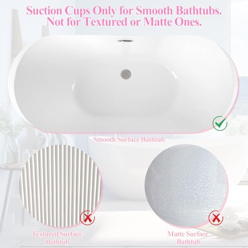 Crossing King Bubble Bath Mat, Bubble Bath Mat Tub Spa Massager, Pink | for Smooth Bathtub, Non-Slip, 6-Speed Bubbles, with Pillow, Machine and Remote, for Home Spa Experience, 45*17in - color: Pink