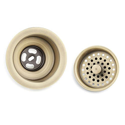 Signature Hardware 482759 4-1/2" Basket Strainer with Tailpiece - color: Gunmetal