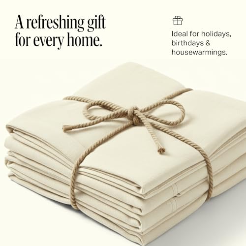 Stonebrigdge Linen Cotton Shower Curtain, 72x72 in, Alabaster | Linen Cotton Shower Curtain, 72 x 72 in, Fabric Bathroom Curtain Set, Machine Washable, Portugal - color: Alabaster