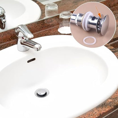 2Pcs Bathroom Sink Plug SiliconeSeal Washers, Bathroom Pop Up Sink Plugs Replacement Washers 31mm