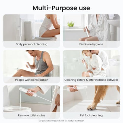 Handheld Bidet Sprayer for Toilet - Easy Install with 55" Upgraded Leak-Proof Hose, Easy Water Pressure Control Bidet Attachment for Feminine Wash, Muslim Shower & Bathroom Spot Cleaning