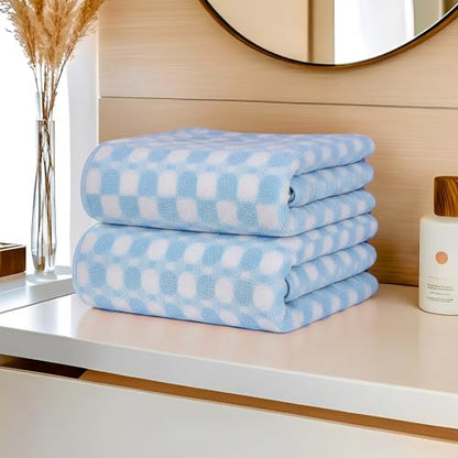 2-Pack Microfiber Bath Towels (27x54 Inches) - Ultra Soft & Quick Dry, 3X Absorbency, Lightweight for Gym, Yoga, Travel & Spa - Perfect for Home, Fitness & Post-Workou