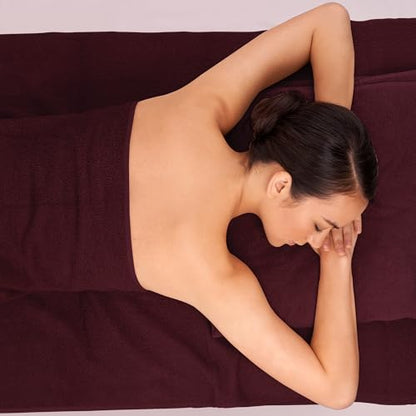 Bath Sheets – 550 GSM Extra Large Bathroom Sheet Set – Pack of 2 Jumbo Towels Burgundy (71x35in) – 100% Ring Spun Cotton Soft Quick Dry Large Bath Towels for Adults Hotel Spa Bathroom Use - color: Burgundy, size: Bath Sheets