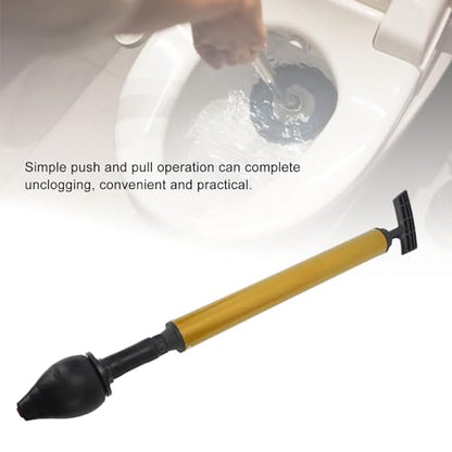 Fockety Toilet Plunger, Rubber Reusable Strong Suction High Pressure Drain Simple Saving Time and Energy Air Pump Toilet Plunger for Kitchen Bathroom Toilet (Black) - size: Black