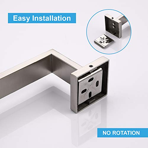 TASTOS 23.6 Inch Black Single Towel Bar Rack, SUS 304 Stainless Steel Bathroom Towel Bar Heavy Duty Towel Holder Kitchen Towel Rod, Wall Mount with Screws Towel Bar Rod Brushed Nickel Finish… - color: Brushed Nickel, size: 23.6-Inch