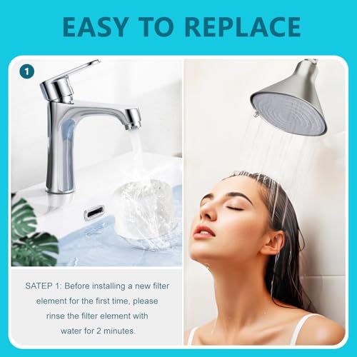 Cartridge Compatible with All Canopy Fixed & Handheld Filtered Shower Head | Replacement Shower Filter For Hard Water, 2 Pcs