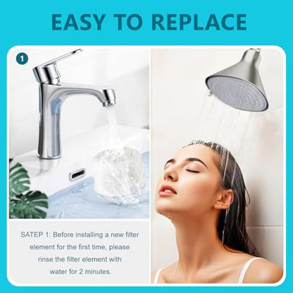 Cartridge Compatible with All Canopy Fixed & Handheld Filtered Shower Head | Replacement Shower Filter For Hard Water, 2 Pcs