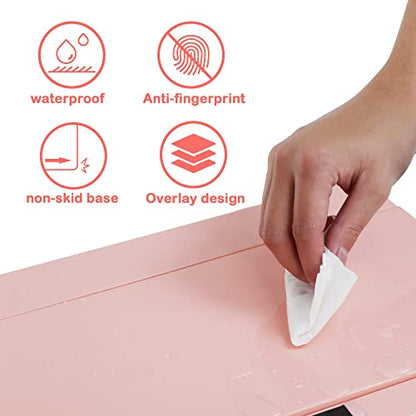 13 Gallon 50 Liter Kitchen Trash Can with Touch-Free & Motion Sensor Lid, Automatic Plastic Garbage Can, Touchless Trash Bin Automatic Trash Can for Bedroom Bathroom Home Office - color: Pink