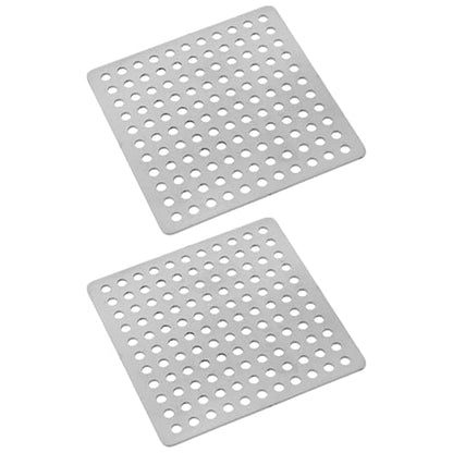 Square Drain Cover Grates,2.74" x 2.74" 304 Stainless Steel Drainage Grate Cover Replacement Floor Drain Strainer for Shower, Bathroom Floor, Balcony, and Outdoor Garden Drains -2pcs - size: 2.74" x 2.74"