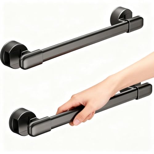 Removable Suction Cup Grab Bar for Shower - Strong Hold Bathroom Grab Bar - for Showers, Windows, Cabinets & Wardrobes - Multifunctional Towel Bar(1ft) - size: 1ft