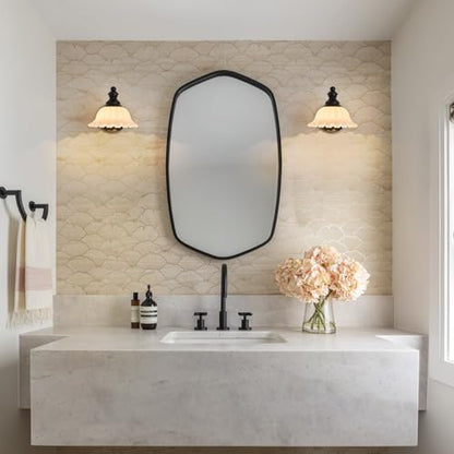 XIEDUN Vanity Light Black Wall Sconces Modern Bathroom Sconces - color: Black and White, size: 1 Light
