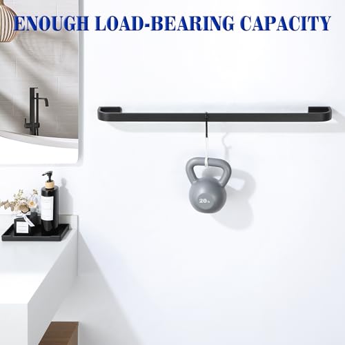 Alise Towel Bar for Bathroom,Black Towel Holder 24'' Towel Racks for Bathroom Wall Mount,SUS304 Stainless Steel Towel Rail Towel Hanger for Walls - size: 24 Inch