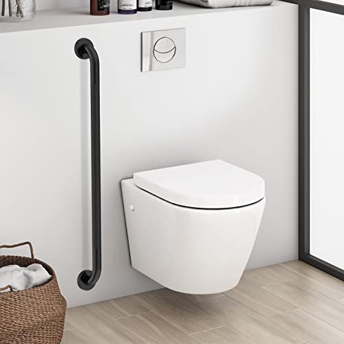36 Inch Shower Grab Bar Oil Rubbed Black, Munzong Anti Slip Bathroom Grab Bar, Knurled Bathroom Balance Bar,Safety Hand Rail Support Handicap Elderly Injury Senior Assist Bath Handle | Knurled Bathroom Balance Bar,Safety Hand Rail Support Handicap Elderly