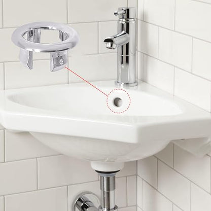4 Pcs Sink Overflow Ring, Bathroom Overflow Drain Cover, Round Basin Cover,Basin Sink Round Hole Insert in Cap for Home,Sink,Bathroom,Kitchen - color: 4 Pcs Silver