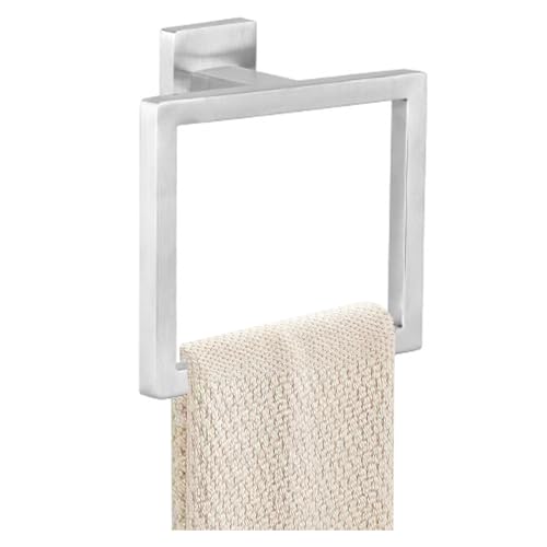 JOPOFI Towel Ring - Hand Towel Holder for Bathroom - Brushed Nickel | Stainless Steel Towel Holder, Towel Racks for Bathroom, Square Modern Design Hand Towel Holder, Contemporary Hand Towel Bar - color: Brushed Nickel, size: 1PCS