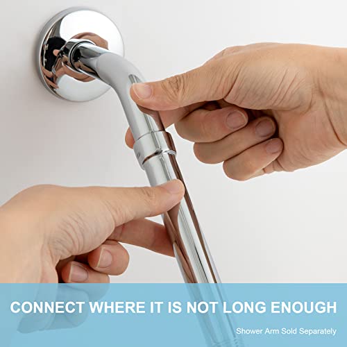 OFFO Shower Head Extension Arm, Shower Arm Extension Shower Head Extender Made of 304 Stainless Steel Shower Pipe Extension, Chrome 6 in - color: Chrome, style: 6 in