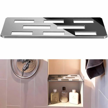 12 Inch Shower Niche Shelf Mirror Effect 316 Stainless Steel Tile Insert | Rectangular Shelf For 12 Inch Tile Prefabricated Niches, Fits 1/8 Inch Grout Lines, Shower Niche Insert Mirror Effect 316 SS - size: 316 Stainless Steel - Mirror Finish