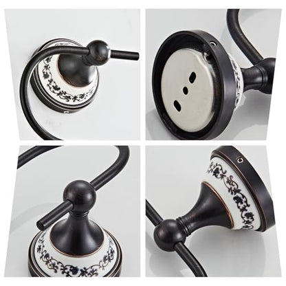 Wall Mounted Bathroom Kitchen Black Toilet Paper Holder, Open Arm Towel Holder, Tissue Holder, Bathroom Kitchen Tissue Roll Holder YIGUANXIN - color: Black, size: Toilet Paper Holder