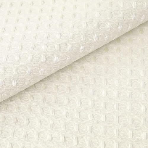RiverDream Heavyweight Waffle No Hook Shower Curtain with Liner,Cream,36x74 | Dotted Waffle,Snap-in Liner,Heavy Duty,Quick Dry,Mesh Top Window,With Bottom Magnets,Hotel-Grade,Washable,Small Stall Size - color: Cream, size: 36"W x 74"L (Pack of 1)