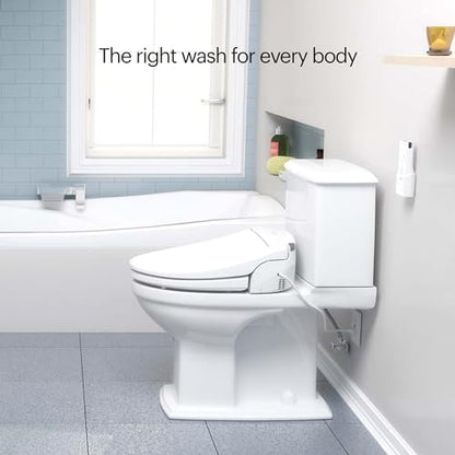 Brondell Swash SE600 Bidet Toilet Seat, Fits Elongated Toilets, White - Oscillating Stainless-Steel Nozzle, Warm Air Dryer, Ambient Nightlight - style: Elongated