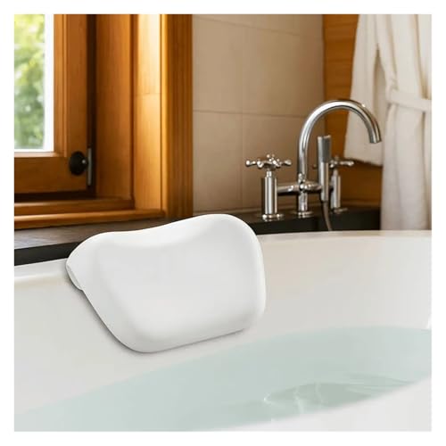 Practical Non-Slip Bathtub Pillow Ergonomic Design Suction Cup Comfort Elasticit(Black) - color: Black