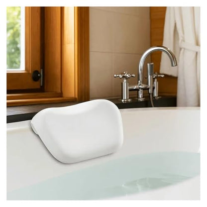 Practical Non-Slip Bathtub Pillow Ergonomic Design Suction Cup Comfort Elasticit(Brown) - color: Brown