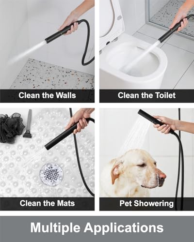 Aolemi Shower System with Rain Head and Handheld,16-Inch,Matte Black | High-Pressure Shower Faucet Set with Dual-Function Handheld,Rough-In Valve,1.8 GPM,Wall-Mount Trim Kit - color: Matte Black, size: 16 Inch