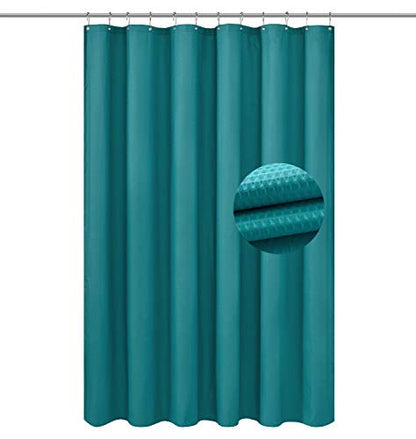 Barossa Design Soft Microfiber Fabric Shower Liner or Curtain, Hotel Quality, Machine Washable, Water Repellent, Turquoise, 70 x 72 inches - color: Turquoise, size: 70"W x 72"L (Pack of 1)