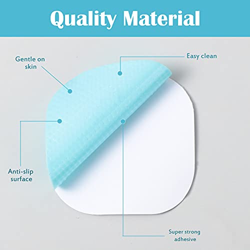 20 Pieces Adhesive Square Bath Treads Non-Slip Bathtub Stickers Non Slip Traction to Tubs Bathtub Stickers Adhesive Decals Appliques for Bath Tub Showers, Pools, Boats, Stairs (Blue) - color: Blue