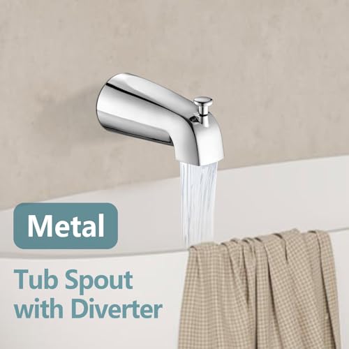 5" Dual Shower Faucet Compatible with 13/14 Series Tub Trim Kit, High Pressure Round Rain Shower Head& Handheld Set Faucet System (Valve& Catridge Not Inclued) - color: Chrome