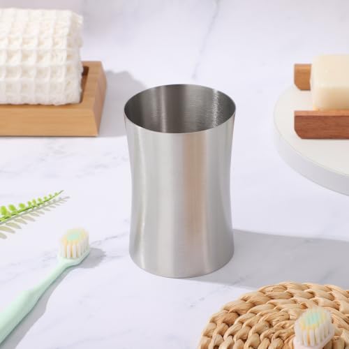 PRETYZOOM Toothbrush Cup Mouthwash Cup Food Grade Bathroom Tumbler for Toothbrushes Toothpaste Storage Smooth Edge Modern Design Home Travel Use 3.93 X 2.55 X 2.55 in