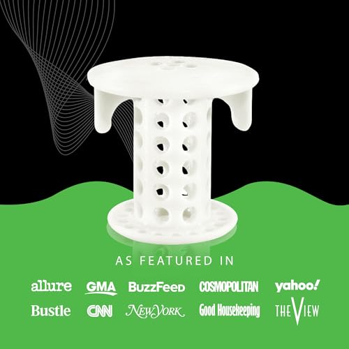 SinkShroom The Revolutionary Sink Drain Protector Hair Catcher/Strainer/Snare, White - color: White