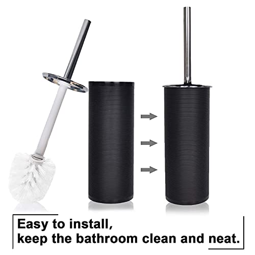 CERBIOR Bathroom Accessories Set 6 Piece Spiral Pattern Bath Ensemble,Black | Includes Soap Dispenser, Toothbrush Holder, Toothbrush Cup, Soap Dish for Decorative Countertop and Housewarming Gift - style: Black