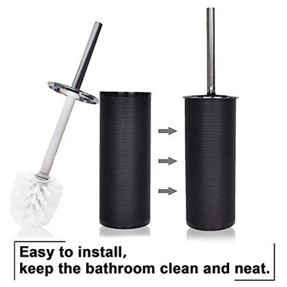 CERBIOR Bathroom Accessories Set 6 Piece Spiral Pattern Bath Ensemble,Black | Includes Soap Dispenser, Toothbrush Holder, Toothbrush Cup, Soap Dish for Decorative Countertop and Housewarming Gift - style: Black