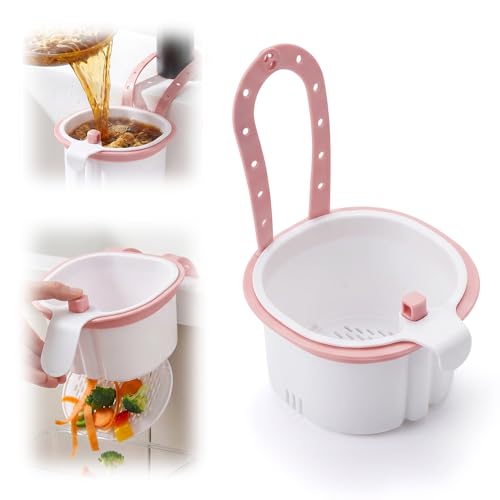 Cactus Kitchen Sink Strainer Basket Self-Cleaning Faucet Hanging Basket - color: Pink