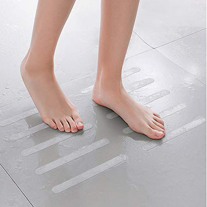 Supkiir Bathtub Non Slip Stickers, 24 PCS Anti Slip Adhesive Shower Treads with Scraper for Bath, Tub, Shower, Pool, Stairs, Ladders, Kitchen, 15’’ - color: White