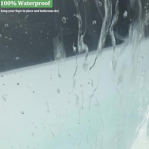 Stall Clear Shower Curtain Liner 54 x 72 inch, Plastic Weighted Shower Liner with 2 HeavyWeighted Magnets, Transparent, 100% Waterproof Narrow Shower Liner - color: 8g-clear, size: 54"W x 72"L (Pack of 1)