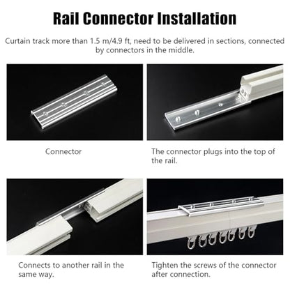 White Curved Curtain Track Ceiling Mount Heavy Duty, Wall Mounting Shower Closets Curtains Bendable Rail 50 45 40 35 30 25 20 15 10 5 ft, for Privacy in Open Rooms(Wall Mount,1m/3.2ft) - color: Wall Mount, size: 1m/3.2ft