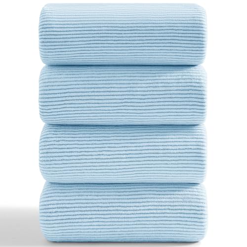 4 Piece Bath Towel Set 35"x70"Oversized Bath Towel for Bathroom Ultra Soft Fluffy Extra Large Bath Sheet Luxury Premium Bathroom Towel Highly Absorbent Quick Dry Shower Towel for Hotel Spa,Blue White - color: Blue/White, size: 4 Piece Bath Sheet (35 x 70