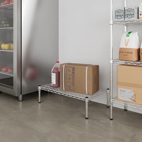 18" Deep x 30" Wide x 8" Height 1-Tier Wire Shelving Kit | NSF Commercial Storage Rack Unit - size: 18" Deep x 30" Wide