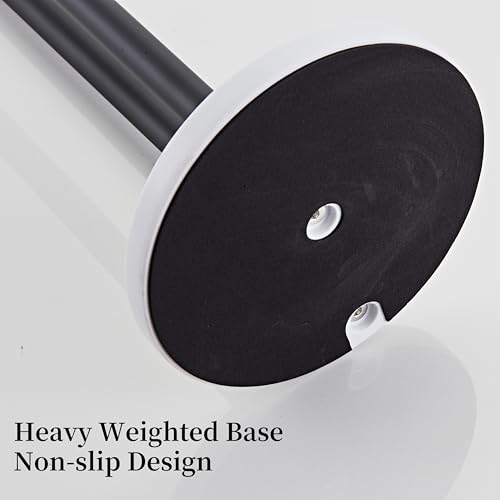 Marble Toilet Paper Holder Stand -Matte Black, Freestanding with Storage, Floor Stand, Silver Toilet Roll Holder, Standing Paper Towel Holder - color: Matte Black