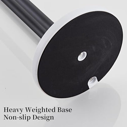 Marble Toilet Paper Holder Stand -Matte Black, Freestanding with Storage, Floor Stand, Silver Toilet Roll Holder, Standing Paper Towel Holder - color: Matte Black