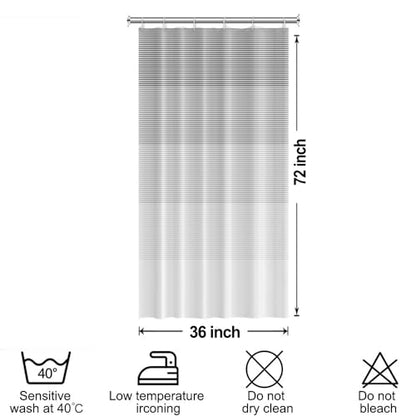 Boho White Gray Striped Stall RV Shower Curtain 36" Wx72 L | Black Bohemian Geometric, Polyester Waterproof, Machine Washable, Bathroom Small Curtain, Easy to Install with 6 Hooks - color: Grey, size: 36"W x 72"L (Pack of 1)