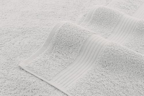 American Veteran Towel, Hand Towels for Bathroom Set of 4, 100% Cotton Turkish Hand Towel Sets, Soft Hand Face Towels, Silver Grey Hand Towels - color: Silver Grey, size: 16x28